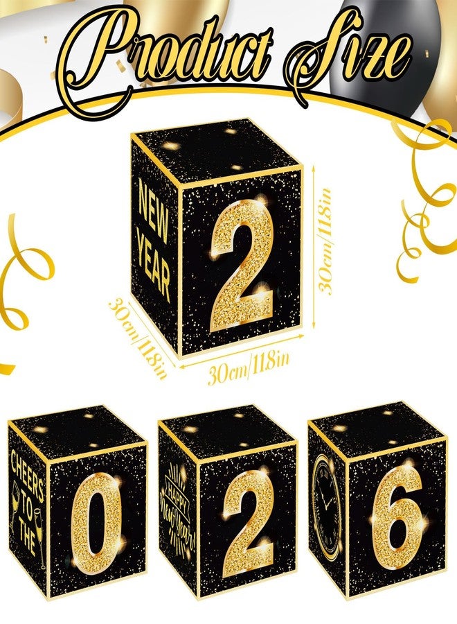 Denylo pro New Years Eve Party Supplies 2026 Balloon Box Kit Gold and Black New Years decorations for 2026 Happy Eve Party Decoration Supplies - Image 2